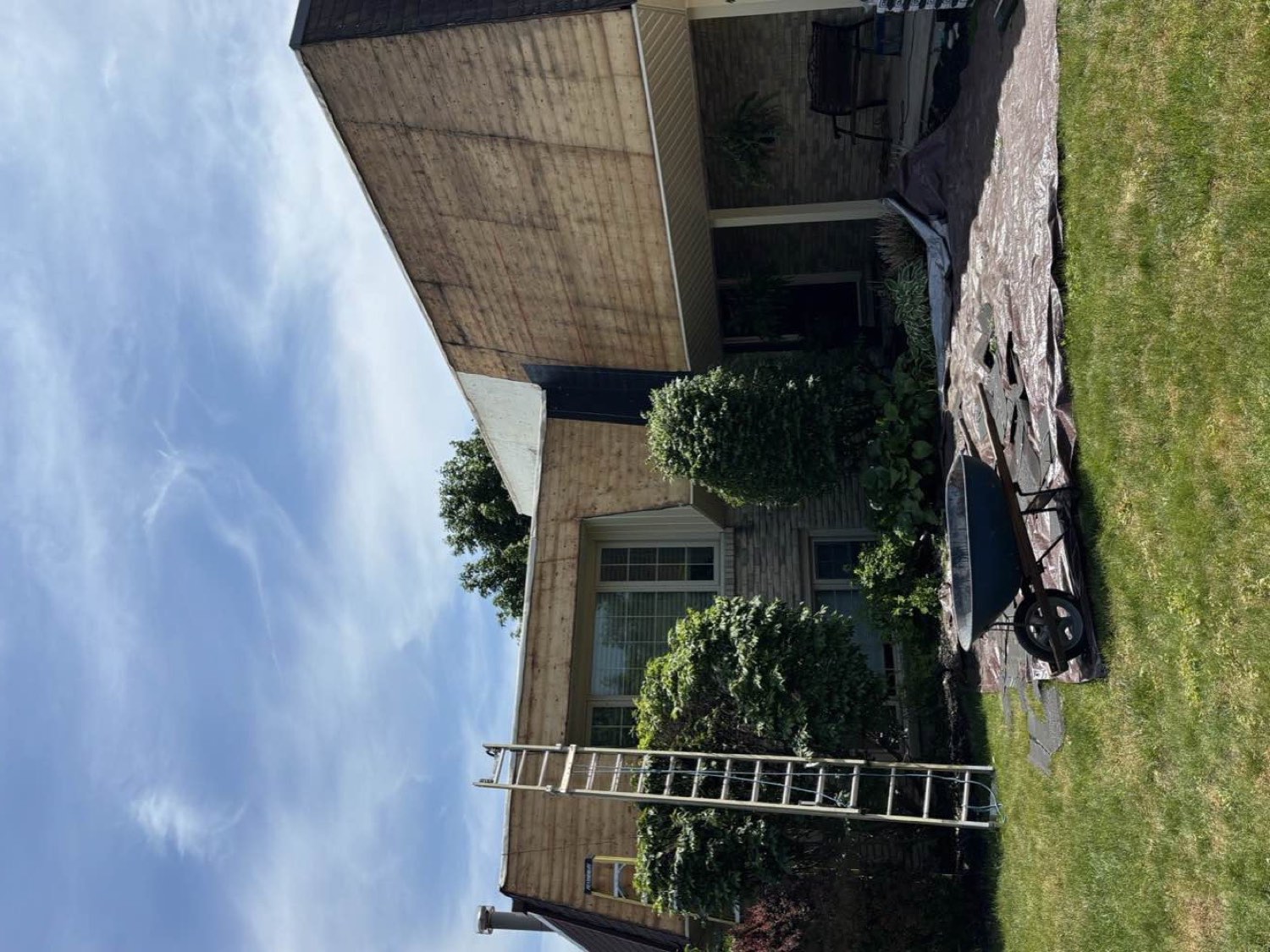 Re-roof in progress in Kitchener